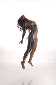 Cyborg slipping the bonds of gravity