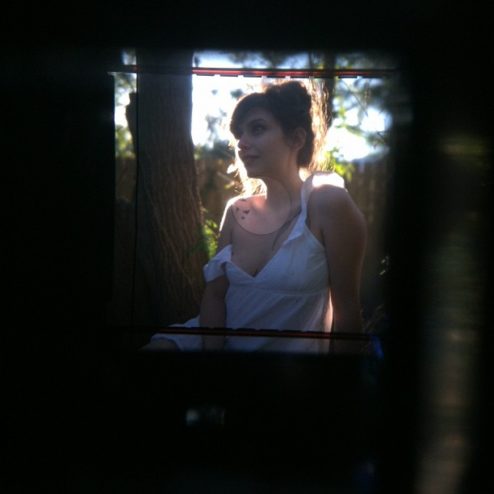 through the viewfinder